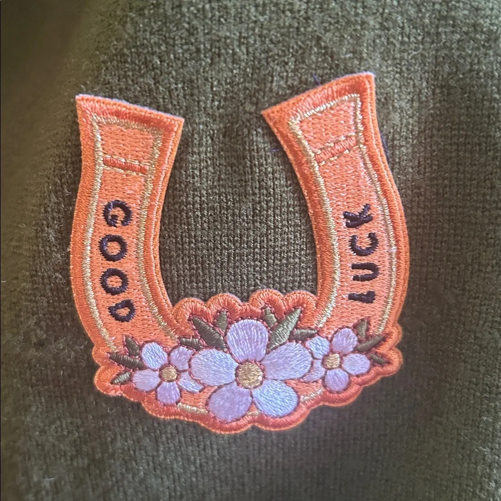 50s Olive Green Lucky Western Cardigan - Picture 7 of 8